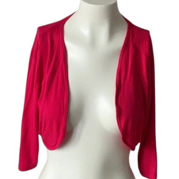 Olsen deep pink open-front cropped bolero top size 10 - Picture 1 of 5
